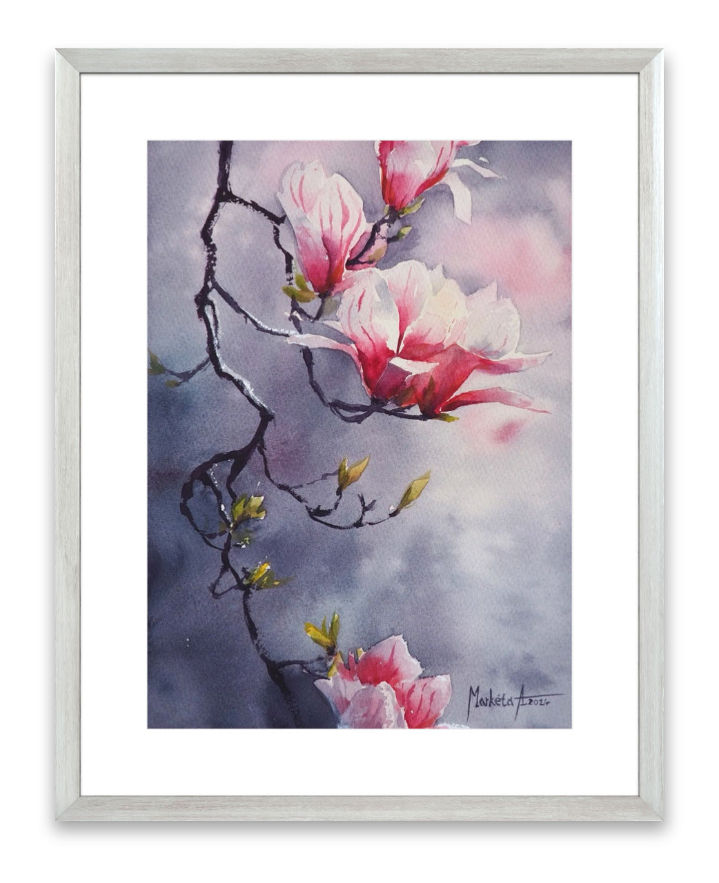 Magnolia in Bloom I Original Painting | 23×31 cm